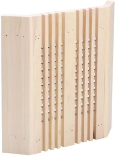 SnelShoppen - Sauna Hoofdkussen Lampenkap Hout Vierkante Hoeklamp Shade Saunatoebehoren Duurzaam en Veilig voor Hoge Temperaturen