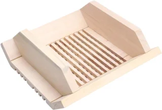 SnelShoppen - Sauna Hoofdkussen Lampenkap Hout Vierkante Hoeklamp Shade Saunatoebehoren Duurzaam en Veilig voor Hoge Temperaturen