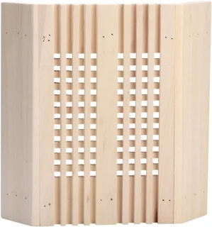 SnelShoppen - Sauna Hoofdkussen Lampenkap Hout Vierkante Hoeklamp Shade Saunatoebehoren Duurzaam en Veilig voor Hoge Temperaturen