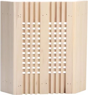 SnelShoppen - Sauna Hoofdkussen Lampenkap Hout Vierkante Hoeklamp Shade Saunatoebehoren Duurzaam en Veilig voor Hoge Temperaturen