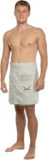 SnelShoppen sauna kilt voor mannen S-XXL zilver/lichtgrijs