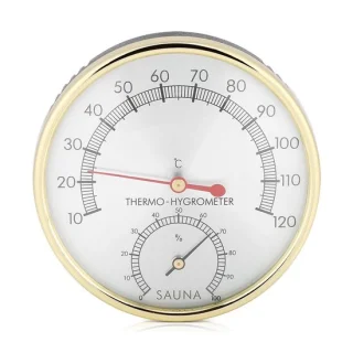 SnelShoppen sauna thermometer hygrometer metalen dial