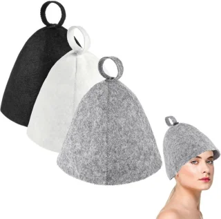 Solidchoice - set van 3 sauna caps van vilt