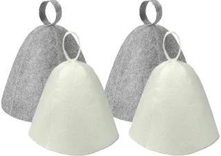 Solidchoice - Set van 4 sauna hoeden van vilt