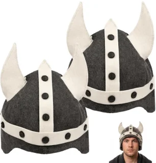 SolidKeus set van 2 handgemaakte fleece saunahoeden voor warmtebescherming