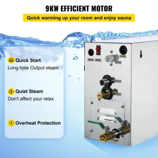 Stoomgenerator 9 kW (220–240 V) voor stoomdouche en sauna