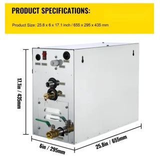 Stoomgenerator 9 kW (220–240 V) voor stoomdouche en sauna