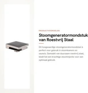 Stoomgeneratormondstuk roestvrij staal
