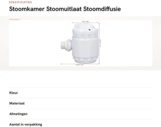 Stoomuitlaat G1/2 buitendraad