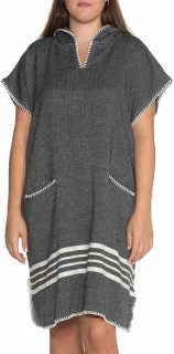 Strandponcho Sultan Black — comfortabele en stijlvolle sauna-poncho