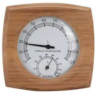 Thermo-hygrometer van cedar hout voor sauna