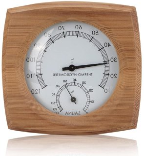 De Thermometer en hygrometer voor sauna en stoomcabine in één oogopslag