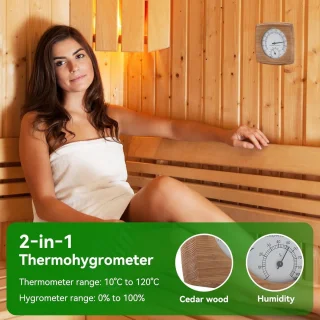 Thermometer en hygrometer voor sauna en stoomcabine