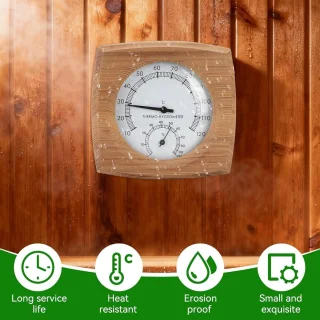 Thermometer en hygrometer voor sauna en stoomcabine