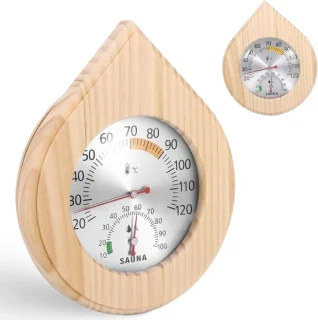 Thijox houten hygrometer 2 in 1 sauna thermometer