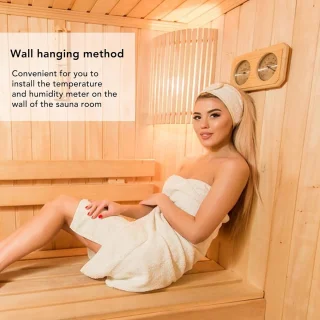 Thijox muurmontage sauna thermometer hygrometer 2-in-1