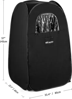 Thuisspa Bluetooth Verdamper Sweat Tent Saunastoel Zwart Draagbare Stoomsauna