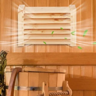 Universeel Houten Sauna Ventilatierooster 8.3x6 in