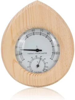Vemera sauna thermo-hygrometer in druppelvorm