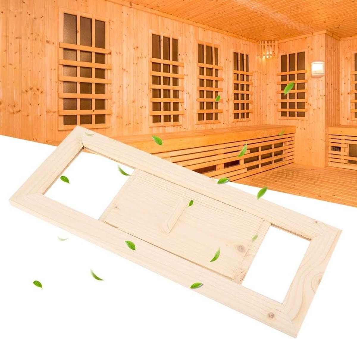 De Ventilatierooster hout rechthoekig voor sauna en stoomcabine in één oogopslag