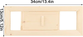 Ventilatierooster Rechthoekig Hout voor Sauna en Stoomkamer