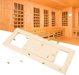 Ventilatierooster rechthoekig hout voor sauna en stoomkamer