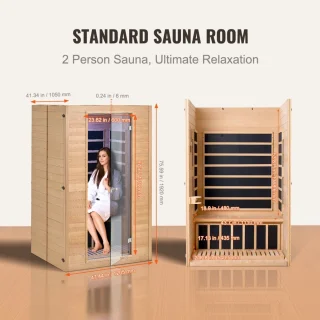 Verre Hemlock 2-persoons infraroodsauna