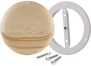 Verstelbaar houten luchtventiel 125 mm