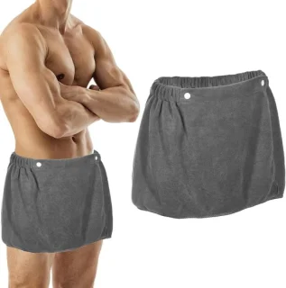 Verstelbare zachte sauna kilt voor mannen 35x140 cm grijs