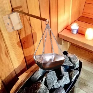 VirtuBuy Sauna Aromatherapiekom Vierkant 20 cm RVS Zilverkleurig