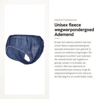 Wegwerpondergoed pak van 20