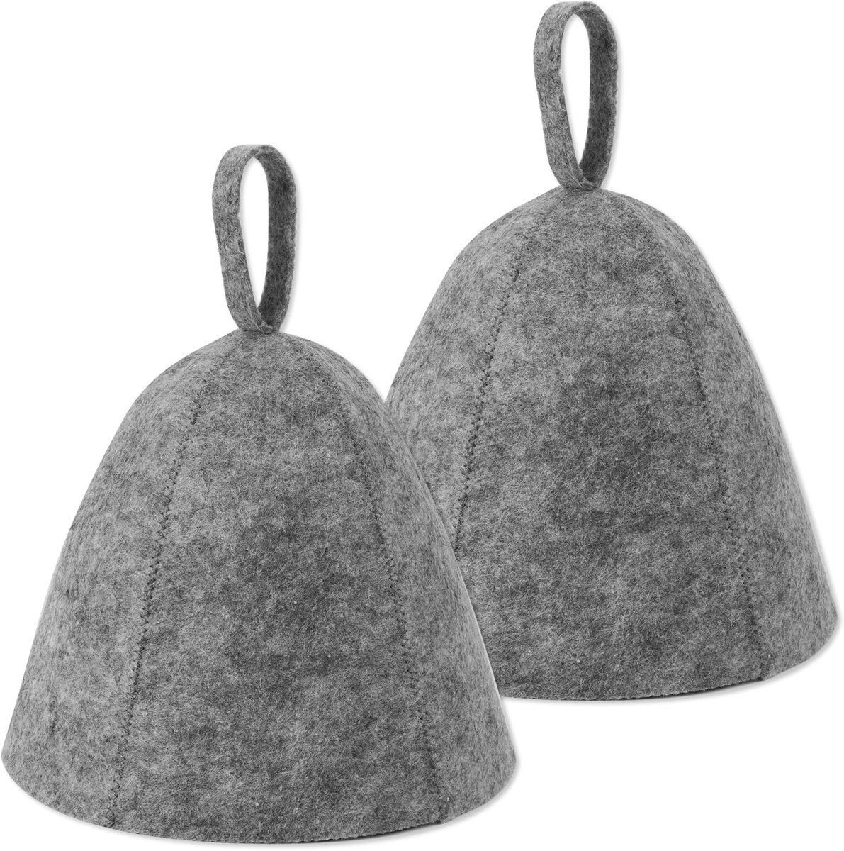 De Wool Felt Sauna Hats for Men and Women - 2 Pack Grey in één oogopslag