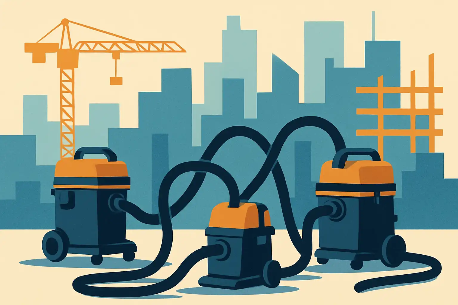 Wanneer meerdere bouwstofzuigers samenwerken: schaalbare strategieën voor grote bouwprojecten