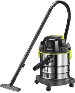 Ryobi 18 V ONE+ snoerloze nat- en droogzuiger R18WDV-0, 82 AW zuigkracht, 18 L reservoir, zonder accu en lader