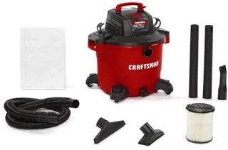 16-gallon nat-droog stofzuiger, 6,5 pk krachtige werkplaatsstofzuiger voor renovaties en thuisprojecten