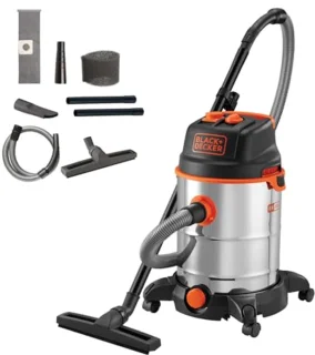Natte en Droogzuiger met 1600W, 30L Capaciteit en Accessoires