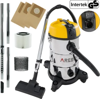 AREBOS Industriële stofzuiger 30L 1300W geel