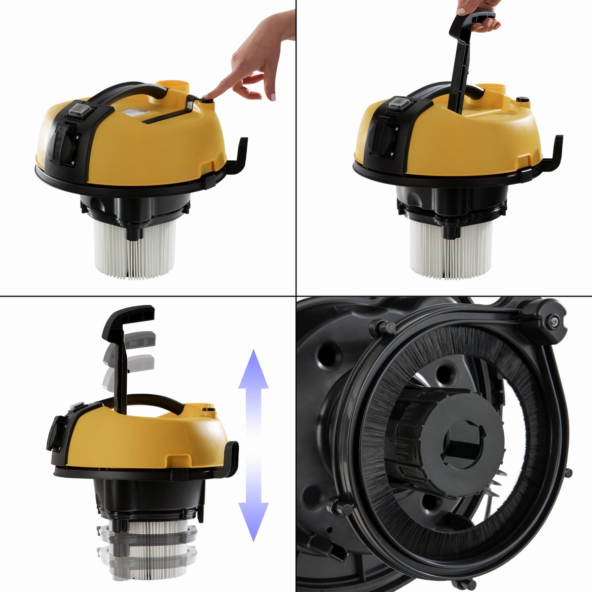 AREBOS Industriële stofzuiger 30L 1300W geel