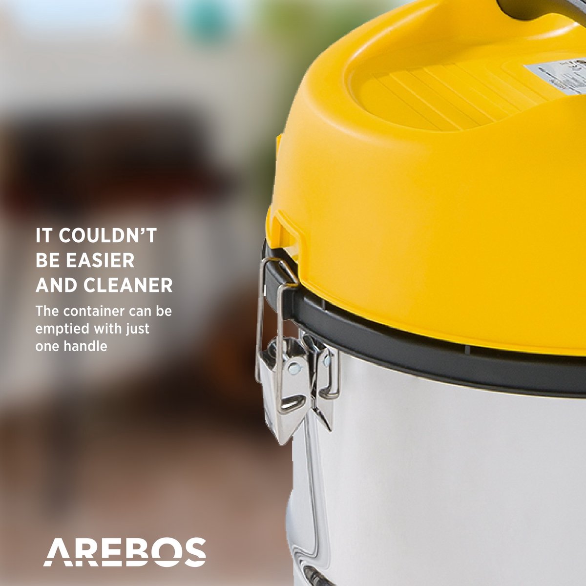 AREBOS Industriële stofzuiger 30L 1300W geel
