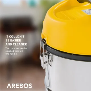 AREBOS Industriële stofzuiger 30L 1300W geel