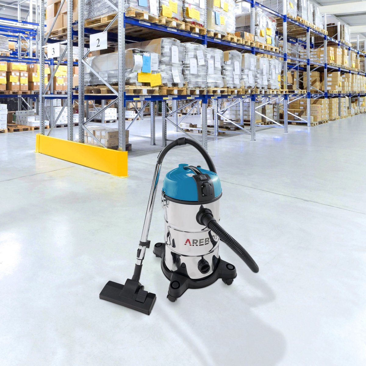 AREBOS Industriële stofzuiger 30L 1300W geel