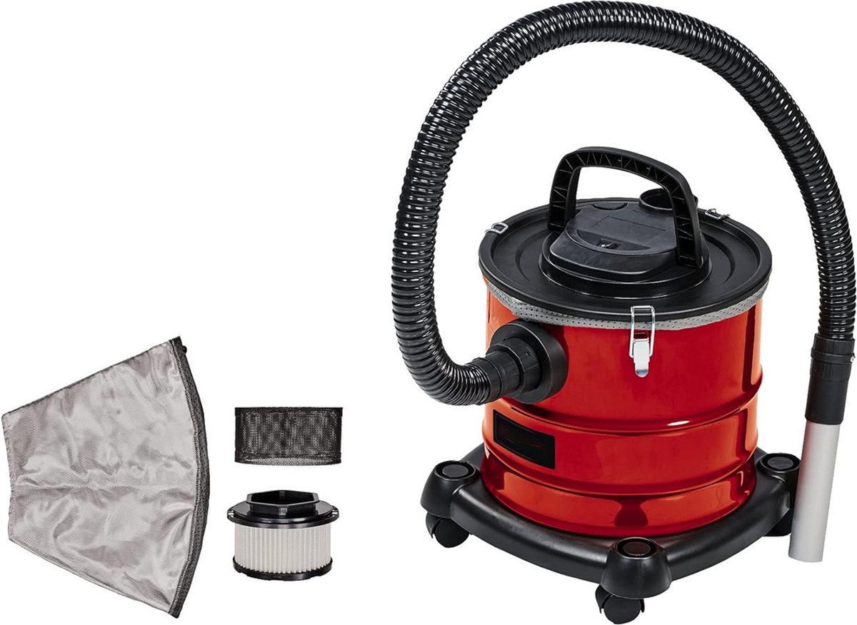 Aszuiger 1250W 20L RVS opvangbak op wieltjes complete set