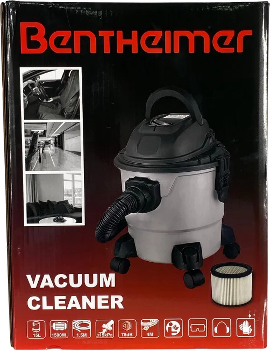 Bentheimer Waterstofzuiger 15L 1500W