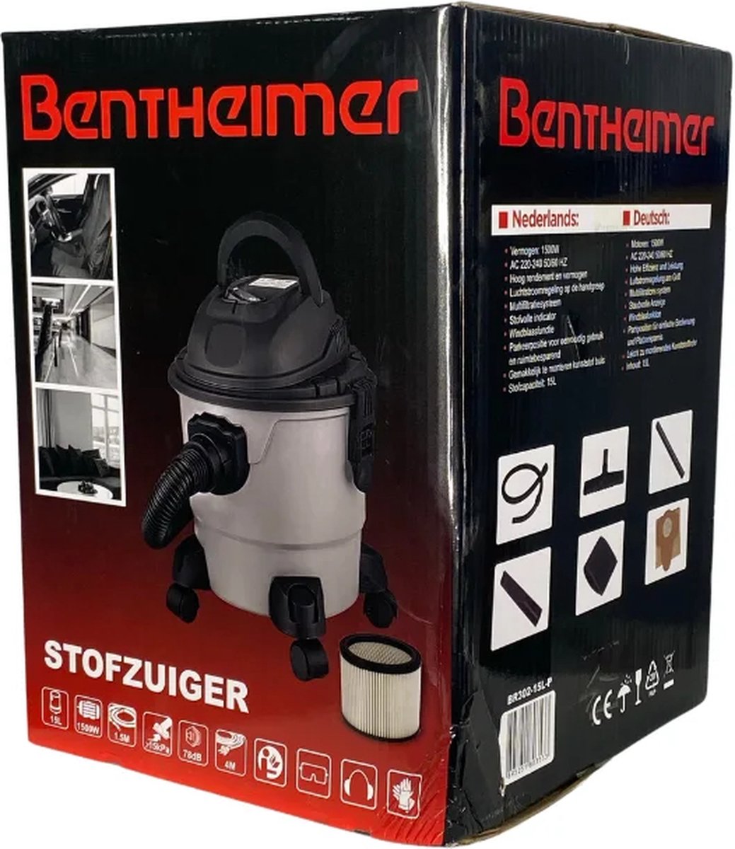 Bentheimer Waterstofzuiger 15L 1500W