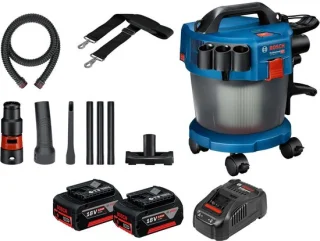 Bosch GAS 18V-10 L snoerloze stofzuiger, 2x 5,0 Ah accu + lader