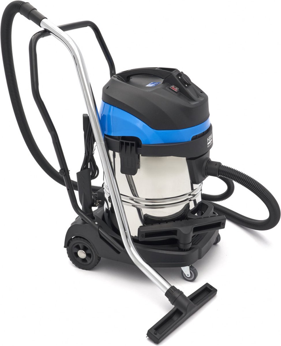 Bouwstofzuiger RVS 60L 2400W 2-motoren