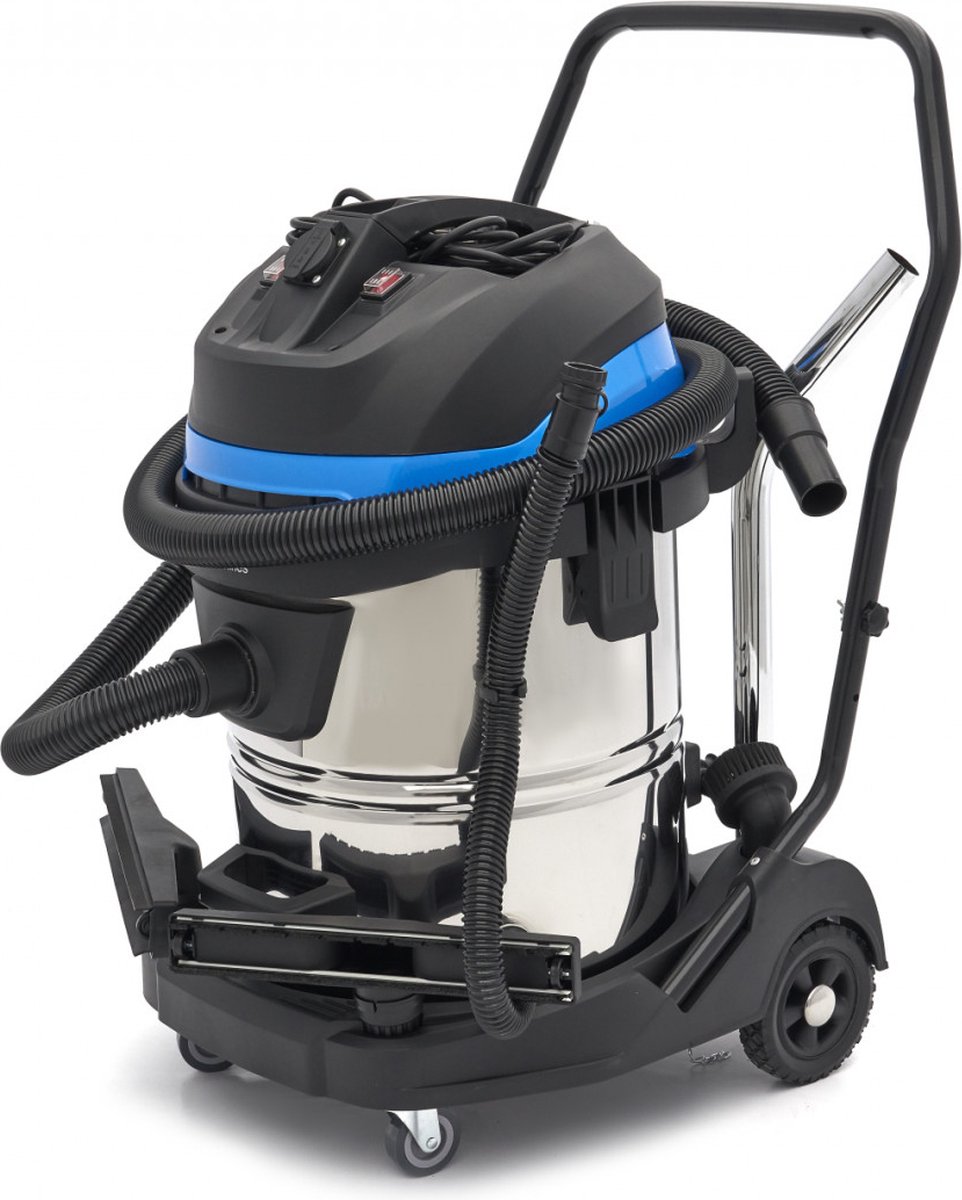 Bouwstofzuiger RVS 60L 2400W 2-motoren