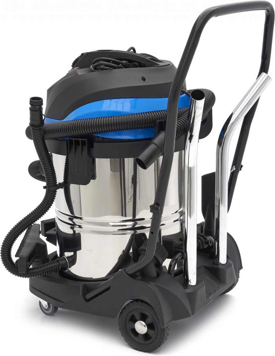 Bouwstofzuiger RVS 60L 2400W 2-motoren