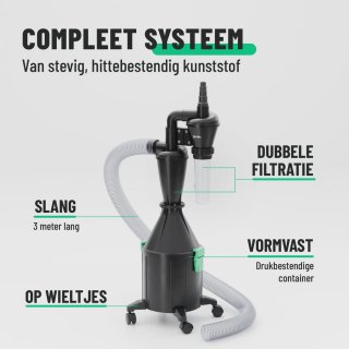 Wat vinden we goed aan de Cycloonafscheider 17 L - Stofafscheider