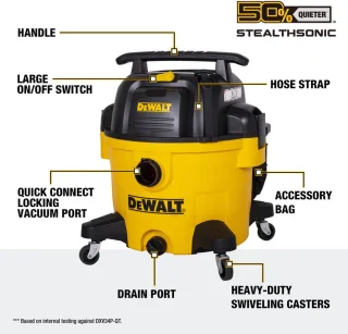 DeWALT DXV34P Nat- en Droogstofzuiger 34L 230V